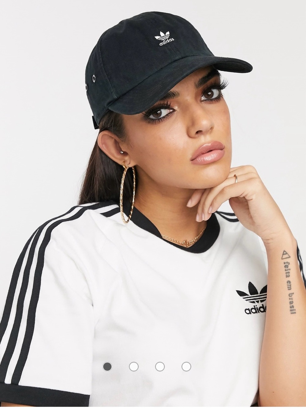 Adidas Originals small logo adjustable cap in black